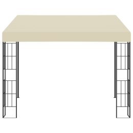 VidaXL Altana przyścienna, 3x3 m, kremowa, tkanina