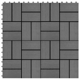 VidaXL Płytki tarasowe, 11 szt., WPC, 30 x 30 cm, 1 m², szare