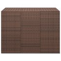 VidaXL Skrzynia na poduszki ogrodowe, rattan PE, 145x100x103cm, brąz