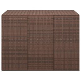 VidaXL Skrzynia na poduszki ogrodowe, rattan PE, 145x100x103cm, brąz