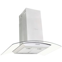 VidaXL Okap kuchenny LED, wyspowy, stal nierdzewna, 90 cm, 756 m³/h