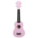 VidaXL Ukulele sopranowe z pokrowcem, dla dzieci, różowe, 21"