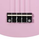 VidaXL Ukulele sopranowe z pokrowcem, dla dzieci, różowe, 21"