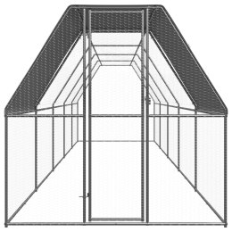 VidaXL Klatka zewnętrzna dla kurcząt, 2x10x2 m, stal galwanizowana