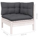 VidaXL 3-osobowa sofa ogrodowa z antracytowymi poduszkami, sosnowa