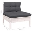 VidaXL 3-osobowa sofa ogrodowa z antracytowymi poduszkami, sosnowa