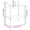 VidaXL Kwietnik, antracytowy, 75,5x54,5x100 cm, stal galwanizowana