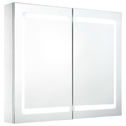 VidaXL Szafka łazienkowa z lustrem i LED, 80 x 12,2 x 68 cm