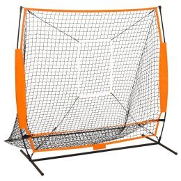 VidaXL Uniwersalny trenażer baseballowy, czarny, 174x76x158,5 cm