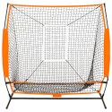 VidaXL Uniwersalny trenażer baseballowy, czarny, 174x76x158,5 cm