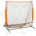 VidaXL Uniwersalny trenażer baseballowy, czarny, 174x76x158,5 cm