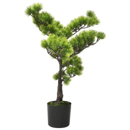 VidaXL Sztuczne bonsai z sosny, z doniczką, 60 cm, zielone