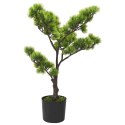 VidaXL Sztuczne bonsai z sosny, z doniczką, 60 cm, zielone