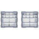 VidaXL Organizery z 12 szufladkami, 2 szt, 26,5x16x26 cm