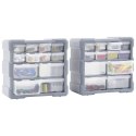 VidaXL Organizery z 12 szufladkami, 2 szt, 26,5x16x26 cm