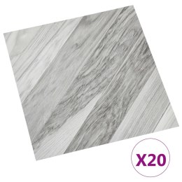 VidaXL Samoprzylepne panele podłogowe, 20 szt., PVC, 1,86 m², w pasy