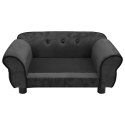 VidaXL Sofa dla psa, ciemnoszara, 72x45x30 cm, pluszowa