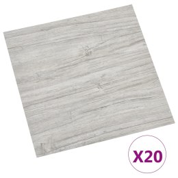 VidaXL Samoprzylepne panele podłogowe, 20 szt., PVC, 1,86 m², szare