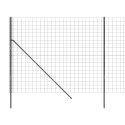 VidaXL Ogrodzenie z siatki drucianej, antracytowe, 2,2x25 m