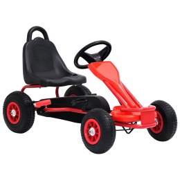 VidaXL Gokart na pedały z oponami pneumatycznymi, czerwony