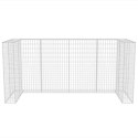 VidaXL Gabion osłonowy na 3 kosze na śmieci, stalowy, 250x100x120 cm