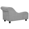 VidaXL Sofa dla psa, z poduszką, szara, 83x44x44 cm, pluszowa