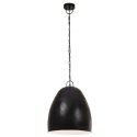 VidaXL Industrialna lampa wisząca, 25 W, czarna, okrągła, 42 cm, E27