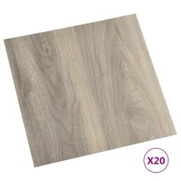 VidaXL Samoprzylepne panele podłogowe, 20 szt., PVC, 1,86 m², taupe