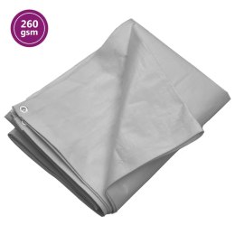 VidaXL Plandeka, 260 g/m², 3x5 m, szara, HDPE