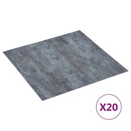 VidaXL Samoprzylepne panele podłogowe, 20 szt., PVC, 1,86 m², szare