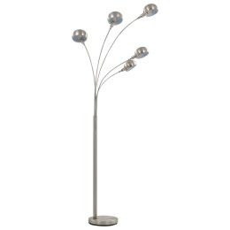 VidaXL Lampa stojąca, 200 cm, 5 x E14, srebrna