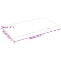 VidaXL Blat do łazienki, 100x60x(2-4) cm, surowe, lite drewno