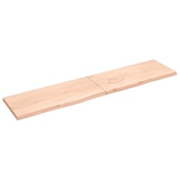 VidaXL Blat do łazienki, 220x50x(2-4) cm, surowe, lite drewno