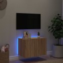 VidaXL Ścienna szafka TV z LED, dąb sonoma, 60x35x41 cm