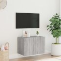 VidaXL Ścienna szafka TV z LED, szary dąb sonoma, 60x35x41 cm