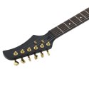 VidaXL Gitara elektryczna z pokrowcem, czarno-złota, 4/4, 39"