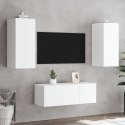 VidaXL 4-cz. zestaw mebli TV z LED, biały, materiał drewnopochodny