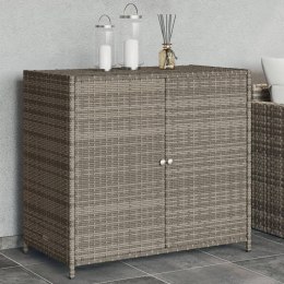 VidaXL Szafka ogrodowa, szara, 83x45x76 cm, polirattan