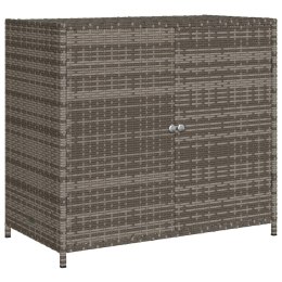 VidaXL Szafka ogrodowa, szara, 83x45x76 cm, polirattan