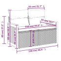 VidaXL Sofa ogrodowa z poduszkami, 2-osobowa, czarna, polirattan