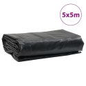 VidaXL Plandeka, antracytowa, 5x5 m, 650 g/m²