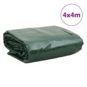 VidaXL Plandeka, zielona, 4x4 m, 650 g/m²