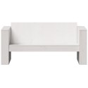 VidaXL Sofa ogrodowa, 2-osobowa, biała, 134x60x62 cm, drewno sosnowe