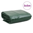 VidaXL Plandeka, zielona, 3x5 m, 600 g/m²