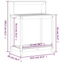 VidaXL Stolik ogrodniczy z półkami, biały, 82,5x50x109,5 cm, sosna