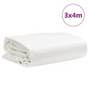 VidaXL Plandeka, biała, 3x4 m, 600 g/m²