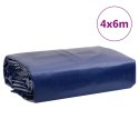 VidaXL Plandeka, niebieska, 4x6 m, 650 g/m²