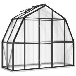 VidaXL Szklarnia z ramą podstawy, antracytowa, 3,3 m², aluminium