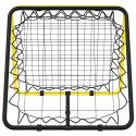 VidaXL Rebounder piłkarski, dwustronny, regulowany, żółto-czarny, stal