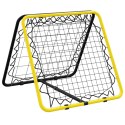 VidaXL Rebounder piłkarski, dwustronny, regulowany, żółto-czarny, stal